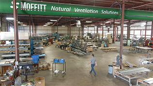 Moffitt-Factory-Interior Custom Ventilation Fabrication Services