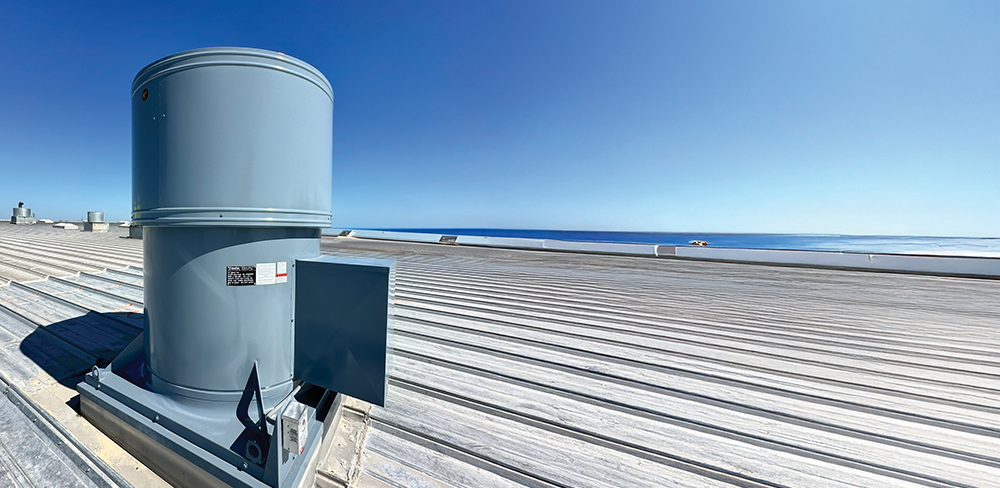 Model VBO high temperature upblast fan.